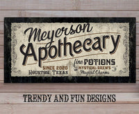 Personalized - Apothecary - Canvas