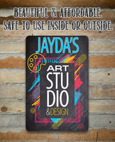 Personalized - Art Studio -  Metal Sign