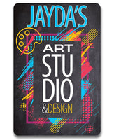 Personalized - Art Studio -  Metal Sign