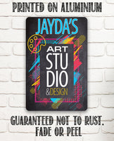 Personalized - Art Studio -  Metal Sign