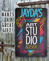 Personalized - Art Studio -  Metal Sign
