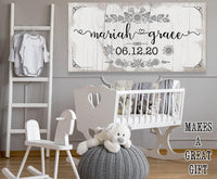 Personalized - Baby Name - Canvas