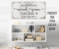 Personalized - Baby Name - Canvas