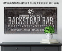 Personalized - Backstrap Bar - Canvas