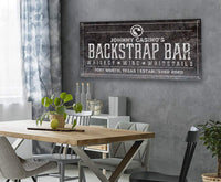 Personalized - Backstrap Bar - Canvas