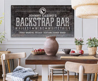 Personalized - Backstrap Bar - Canvas