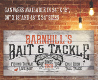 Personalized - Bait & Tackle - Canvas
