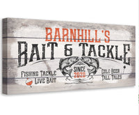 Personalized - Bait & Tackle - Canvas