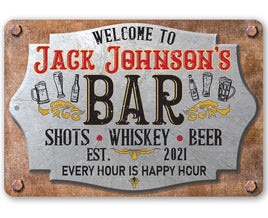 Personalized - Bar 2 - Metal Sign