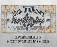 Personalized - Barber Shop - Canvas