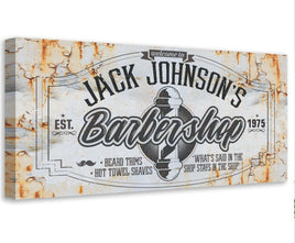 Personalized - Barber Shop - Canvas