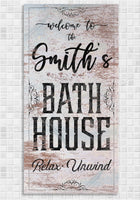 Personalized - Bath House - Canvas