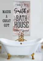 Personalized - Bath House - Canvas