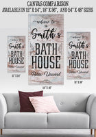 Personalized - Bath House - Canvas