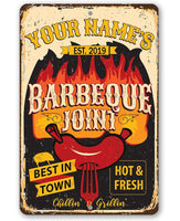 Personalized - BBQ Joint - Metal Sign