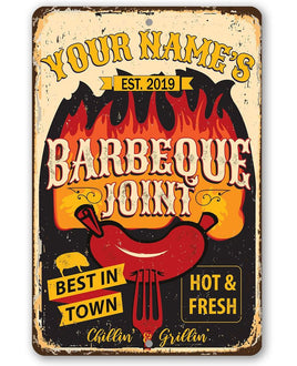 Personalized - BBQ Joint - Metal Sign