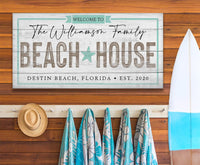 Personalized - Beach House - Canvas