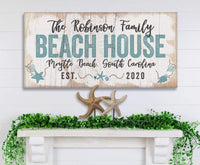Personalized - Beach House - Canvas