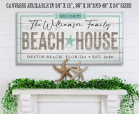 Personalized - Beach House - Canvas
