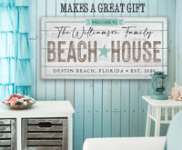 Personalized - Beach House - Canvas