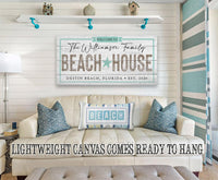 Personalized - Beach House - Canvas