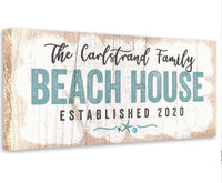 Personalized - Beach House - Canvas
