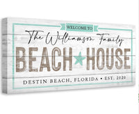 Personalized - Beach House - Canvas