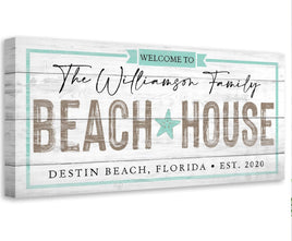 Personalized - Beach House - Canvas