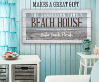 Personalized - Beach House - Canvas