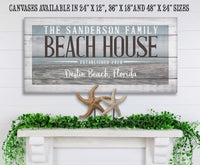 Personalized - Beach House - Canvas