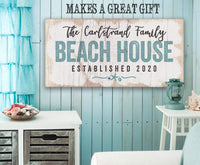 Personalized - Beach House - Canvas