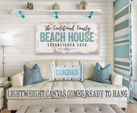 Personalized - Beach House - Canvas