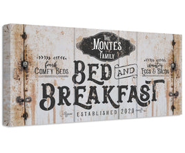 Personalized - Bed Breakfast - Canvas