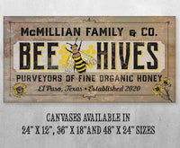 Personalized - Bee Hives - Canvas