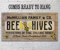 Personalized - Bee Hives - Canvas