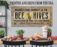 Personalized - Bee Hives - Canvas