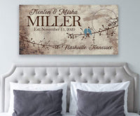 Personalized - Birds On A Branch - Canvas