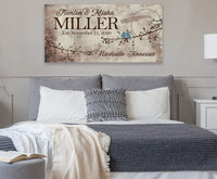 Personalized - Birds On A Branch - Canvas