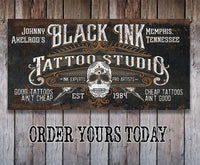 Personalized - Black Ink Tattoo - Canvas