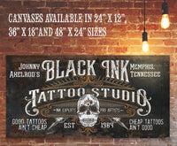 Personalized - Black Ink Tattoo - Canvas