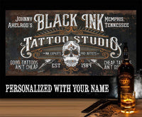 Personalized - Black Ink Tattoo - Canvas