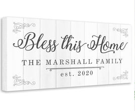 Personalized - Bless This Home - Canvas