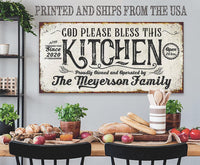 Personalized - Bless This Kitchen - Canvas