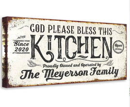 Personalized - Bless This Kitchen - Canvas