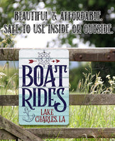 Personalized - Boat Rides - Metal Sign