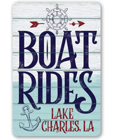 Personalized - Boat Rides - Metal Sign