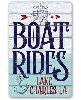 Personalized - Boat Rides - Metal Sign