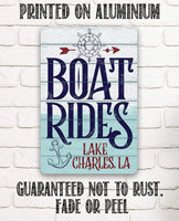 Personalized - Boat Rides - Metal Sign