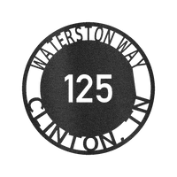 Bold Circle Home Address Personalized Gifts - Custom Metal Sign