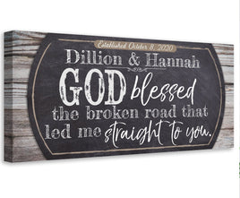 Personalized - Broken Road - Canvas